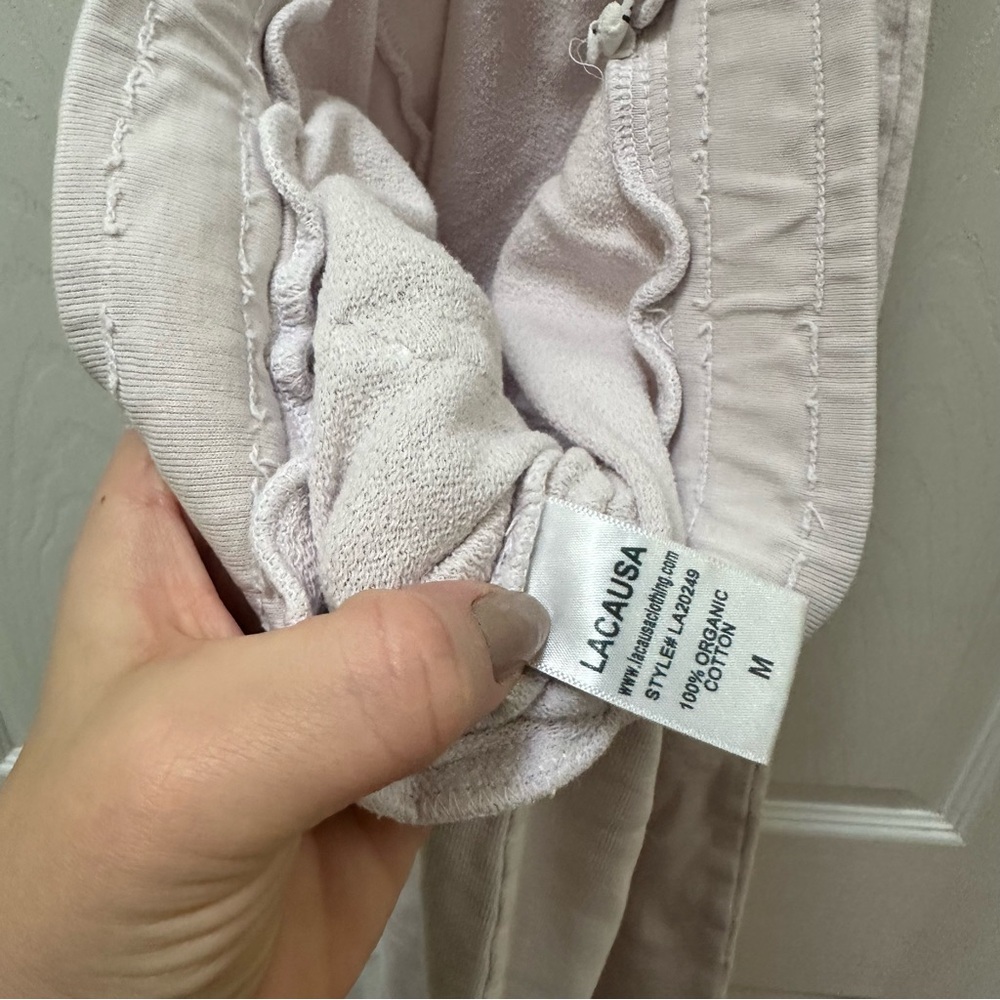 LACAUSA Blaze Light Pink Casual Pants sweatpants cotton m medium - Picture 7 of 7